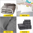 thumbnail image 1 of BNM Back To School Kit, Dorm Bundle, Twin/ Twin XL, Silver, 1 of 5