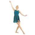 thumbnail image 2 of zdhoor Robe en Chiffon Asymétrique Lyrique pour Femmes Robe de Danse Ballet Contemporaine Performance Verte TP, 2 of 7