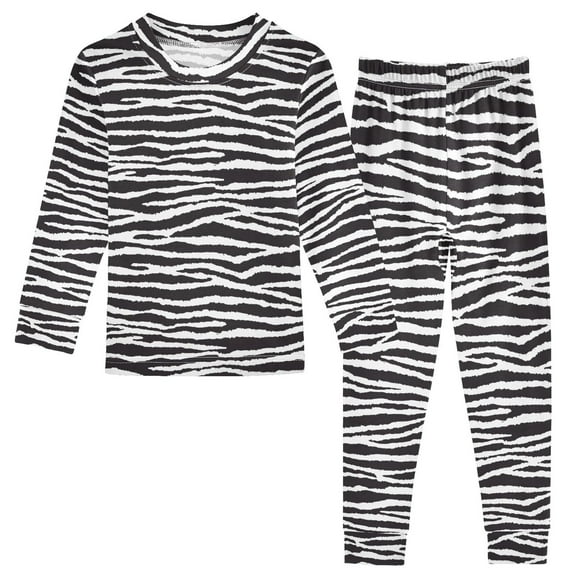 joogoo Art Zebras Print 2 Piece Long Sleeve Tee and Pants Cotton Pajama Set 5Y