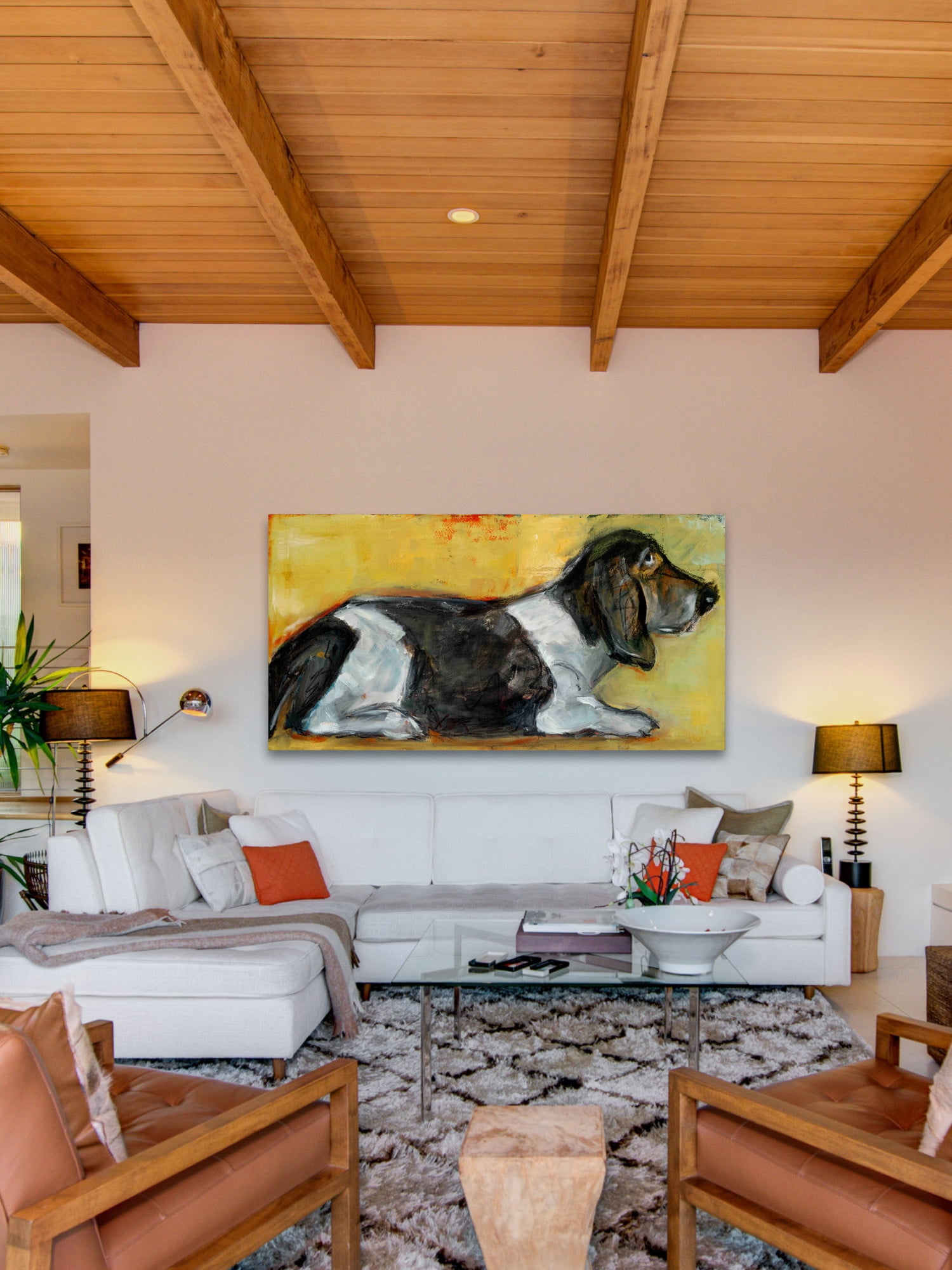 Marmont Hill Inc Marmont Hill - Hush Puppy by Tori Campisi Painting Print on Canvas - Multi-color