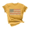 thumbnail image 1 of WZXFASHION T-shirt Femme 2D Jour de l'Indépendance Imprimé Drapeau Décontracté Sport Manches Courtes 50 % de Réduction Liquidation T-shirt Manches Courtes Femme, 1 of 7
