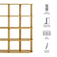 thumbnail image 2 of Arcus 4-Tier Oval Wood Bookshelf in Oak, 2 of 8