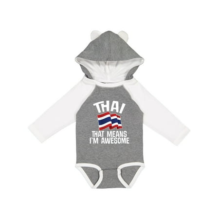

Inktastic Thailand Flag Thai Gift Gift Baby Boy or Baby Girl Long Sleeve Bodysuit