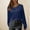 Blue, variant on Olyvenn 2025 Fall Women Tops Puff Long Sleeve Chiffon Work Blouses Dressy Casual Crewneck Flowy Shirts Tees Tunics Blue S