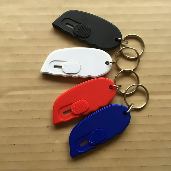 FACEGA Mini Plastic Box Cutter Keychain Box Opener Safe Package Opener Utility Knife Portable