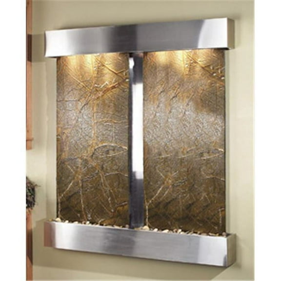 Adagio CFS2005 Cottonwood Falls - Green Rainforest Marble Wall Fountain