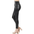 thumbnail image 3 of J. METHOD Womens Faux Leather Leggings High Waist Skinny Stretch Pants Made in USA, 3 of 7
