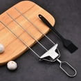 thumbnail image 4 of 3-Prong BBQ Skewers Semi-Automatic Grilling Fork Stainless Steel Barbecue Skewers Sliding Meat Fork for Outdoor Grilling Camping Heavy Duty Reusable Tools, 4 of 9