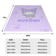 thumbnail image 3 of Kuromi And My Melody Fleece Blanket Super Soft Cozy Throw Blanket 50"X40", Lightweight Fuzzy Comfy Flannel Blanket Warm Plush Throw Blankets For Couch, Sofa, Bed, 3 of 7