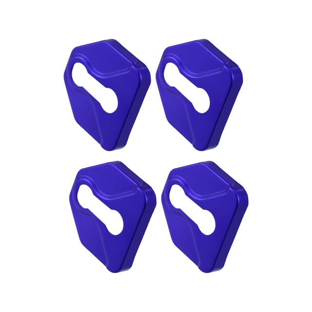 4 Uds cubierta de pestillos de bloqueo de puerta de coche Protector de bloqueo de puerta de acero inoxidable para Subaru WRX WRX STI Legacy Outback azul