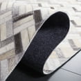thumbnail image 5 of SAFAVIEH Studio Leather Scott Geometric Area Rug, Black/Grey, 6' x 6' Round, 5 of 8