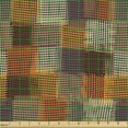 thumbnail image 2 of Ambesonne Geometric Fabric by the Yard Upholstery, Digital Grunge Design, 1 Yard, Caramel Orange, 2 of 5