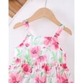 thumbnail image 5 of 4T Baby Girls Dress 5T Girls Sleeveless Dress Flower Print Toddler Girls Summer Floral Dress Suspender Dress Floral, 5 of 8
