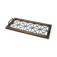 thumbnail image 2 of Mercana Ellingson Rectangular Black Metal Glass Bottom Tray, 2 of 9
