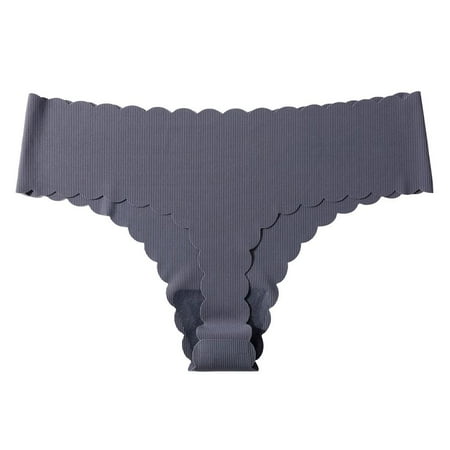

SUPERHOMUSE Womens Thongs Invisible Panties No Show Seamless Low Waist Breathable G-String Cotton Thongs
