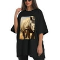 thumbnail image 4 of Plus Size Shirt for Women Black Tops for Women Short Sleeves Shirt for Women White Rhino T Shirt Crewneck Shirt for Women XS, 4 of 5