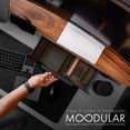 thumbnail image 3 of ULTRARM Moodular Wooden Monitor Stand 45.6” (116cm) Large Desk Organizer with Metal Slide Rails for Drawer, Tray, Laptop, Tablet, Phone & Headphones Customizable Riser for Organized Workspace Walnut, 3 of 6