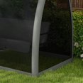 thumbnail image 4 of Spaco 3-Seat Swing Chair with Convertible Day Bed and Mesh Canopy, Swing Chair with Steel Stand for Outdoor, Gray, 4 of 11