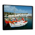 thumbnail image 2 of Designart "Finishing Boat At A Greek Port" Hunting & Fishing Floater Framed Wall Art Prints, 2 of 5