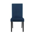 thumbnail image 6 of New Classic Furniture 37.75" Velvet & Wood Dining Chair in Blue (Set of 2), 6 of 7