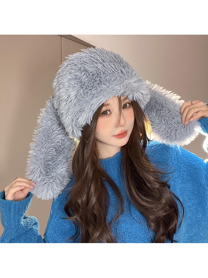 Cotton and Wool Knit Bucket Hat Winter Warm Faux Fur Beanie Teddy Bucket Hat FREE Knitting Pattern — Two of Wands main image 4