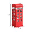 thumbnail image 5 of Benzara BM240350 Telephone Booth Jewelry Box with 2 Drawers, Red, 5 of 5