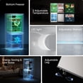 thumbnail image 4 of Upstreman 4.0 Cu.ft Mini Fridge with Freezer, 2 Door Compact Fridge Samll Bottom Freezer Refrigerators with 5 Settings Temperature, Stainless Steel BM40, 4 of 10