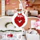 thumbnail image 5 of Guirnalda Floral Colgante para Decoración del Día de San Valentín, 40 cm, Guirnalda de Flores Rojas con Pajarita Decorativa para la Entrada, 5 of 6