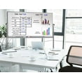 thumbnail image 5 of Luxor 72” x 40” Mobile Magnetic Double-Sided Ghost Grid Whiteboard - White, 5 of 7