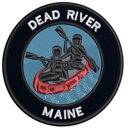 Applique Outdoors Rafting The Dead River Theme Iron/Sew On Decorative Patch Funny Saying Biker Emblem