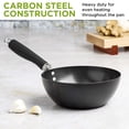 thumbnail image 3 of Wok de acero al carbono antiadherente con asas remachadas de tacto suave, Negro, 8 pulgadas, 1, 3 of 8