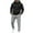 C-Black203, variant on DHFJKG Mens Tracksuit 2 Piece Set Jogging Sweat Track Suits Quarter Zip Hooded Sweatshirt With Joggers Ankle-Tied Pants Sportswear Athleisure Cozy Outfit
