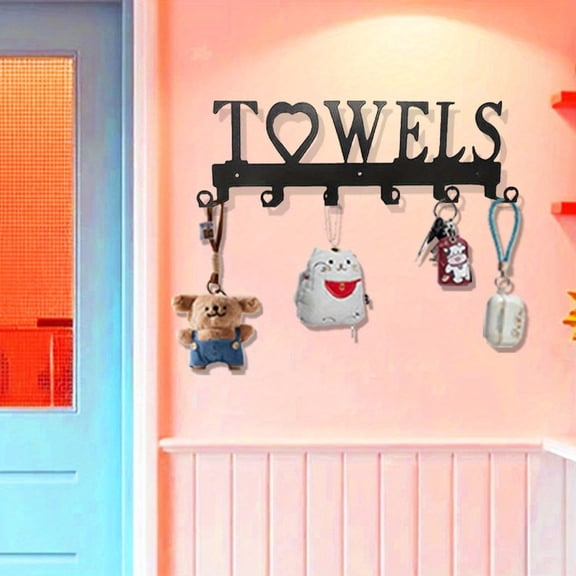 HELLOYOUNG Towel Hooks Wall Sculpture Cute Cartoon Minimalist Seasonal Wall-Mounted Organizer Durable Bathroom Kitchen Decor, Halloween Christmas New Year Gift