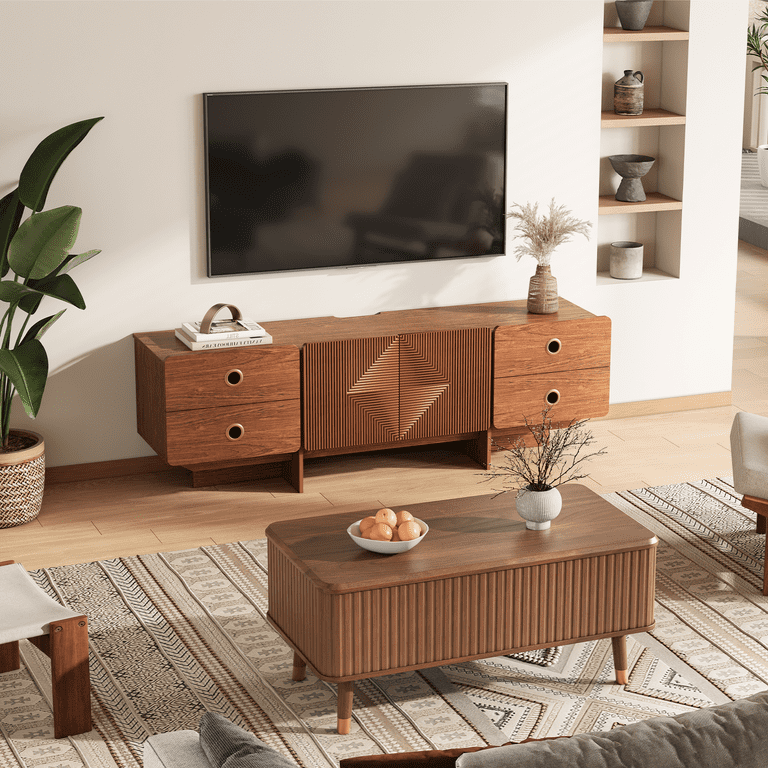 JOINICE Mid-Century Modern TV Stand for TVs up to 75 Inches