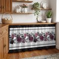 thumbnail image 3 of Halloween Cabinet Curtain 32"Wx55"L, Dustproof Pantry Door Curtain with Self Adhesive Tape, Black Purple Skull Roses Horror Flower Tall Storage Cover Privacy Drape for Bathroom Kitchen Laundry Room, 3 of 9