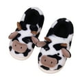 thumbnail image 6 of BERANMEY Fuzzy Cartoon Cow Cotton Slippers, Winter Indoor Outdoor Slippers for Women Funny Slippers for Women and Men, 6 of 8