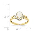 thumbnail image 3 of Bague en Or Jaune Opale Diamant 10 Carats, 3 of 5