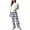 Blue, variant on Besolor Womens Pajamas Casual Heart Print Crewneck Ruffle Sleeveless Tops and Pants 2 Piece Sets Sleepwear Pjs