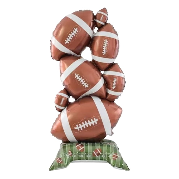 Football Party Supplies, 59 Inch Standing Football Trophy Balloons for Party Decorations, Sports Theme Birthday, Championship Celebrations, Super Bowl Watch Party, Photo Backdrop
