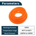 thumbnail image 4 of Manguera de tubo de vacío Unique Bargains Línea de vacío automotriz Naranja 354FT 5/8" 16mm ID 3mm Grosor 1 Pc 130PSI Presión máxima, 4 of 6