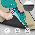 thumbnail image 3 of Salouo Cool Dino Playing Skateboard for Car Floor Mat Set of 4–Car Carpet Mats - Car Mats with Anti-Slip Backing & Driver Heel Pad Universal Fit for Cars, Trucks, SUVs, and Vans, 3 of 6