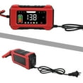 thumbnail image 2 of 1pc 6A Car Battery Charger 12V Lead-Acid Batteries Charger 9-Stage Battery Charger ABS Red Color AC110-220V(50-60Hz), 2 of 11