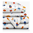 thumbnail image 1 of Juego de Sábanas Individual Infantiles Dreamlab Kids. Tela Suave, Diseño Espacio, Planetas Xtellar blanco, 1 of 3