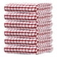 thumbnail image 1 of Checke Toallas Decorativas Mano Absorbentes Hilo Algodón para Uso Diario Rojo, 1 of 9