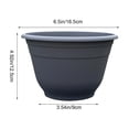 thumbnail image 2 of Voglyf 6.5 Inch Plant Pots for Indoor Outdoor,Plastic Floor Planters with Drainage Holes, Modern Round Grey Flower Pots For Succulents Vegetables Herbs House Plants Home Balcony Decor,Gray, 2 of 6