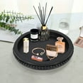 thumbnail image 3 of Rustic Wooden Lazy Susan Organizer with Beads, 1-Tier Lazy Susan Turntable for Cabinet, Countertop, 3 of 7