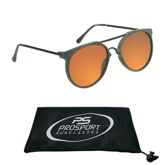 proSPORT Blue Light Blocker Aviator Glasses Sleep Better Computer Screen Orange Amber Lens Anti Migraine Black Horn Rimmed