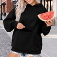 thumbnail image 5 of Bixock Fall/Winter Maternity Hoodies for Women Sweatshirts Long Sleeve Shirts Crew Neck Soild Color Loose Pregnant Casual Pullover Tops Soft Breathable Warm Daily Wear Maternity Clothings, 5 of 7