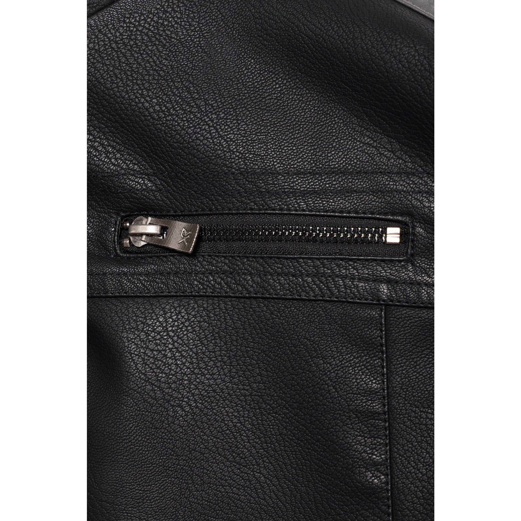 X RAY Teen Faux Leather Jacket for Fall & Winter (S - XL), Kids Outerwear Coat, Motorcycle PU Leather Jacket for Boys, Black/Charcoal, S