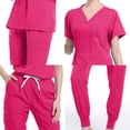 thumbnail image 4 of Tidyack , à Prix Réduit, Robes en Polyester pour Infirmière, Ensemble Séparé à Manches Courtes, Matériau Respirant, Uniforme Médical, Robes Jetables, Utilisation en Salle Blanche, Conception Légère, pour les Travailleurs de la Santé, 4 of 9